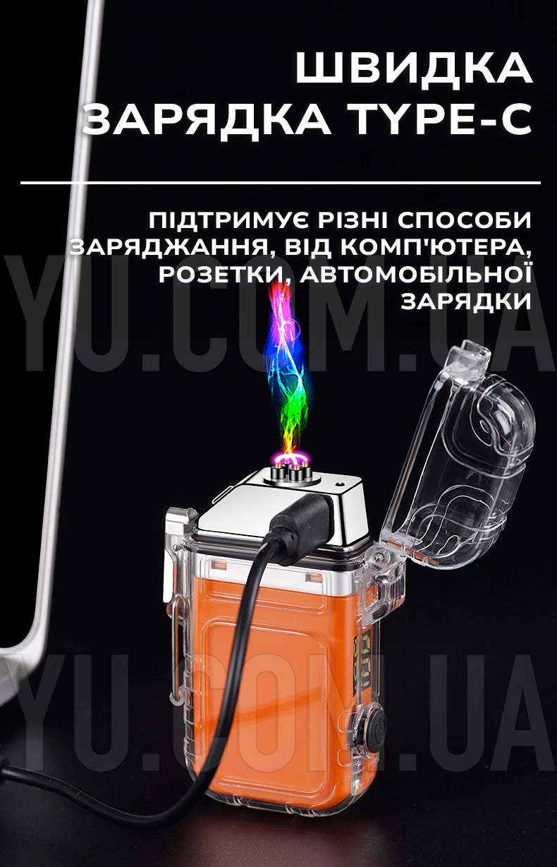 Электроимпульсная зажигалка USB 209 дуговая usb зажигалка с фонариком